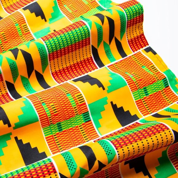 Women's African High Waist Pleated Midi Skirt with Pockets Floral Print - Picture 4 of 7